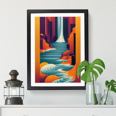 Waterfall Art Deco Vol.2 - Framed Print