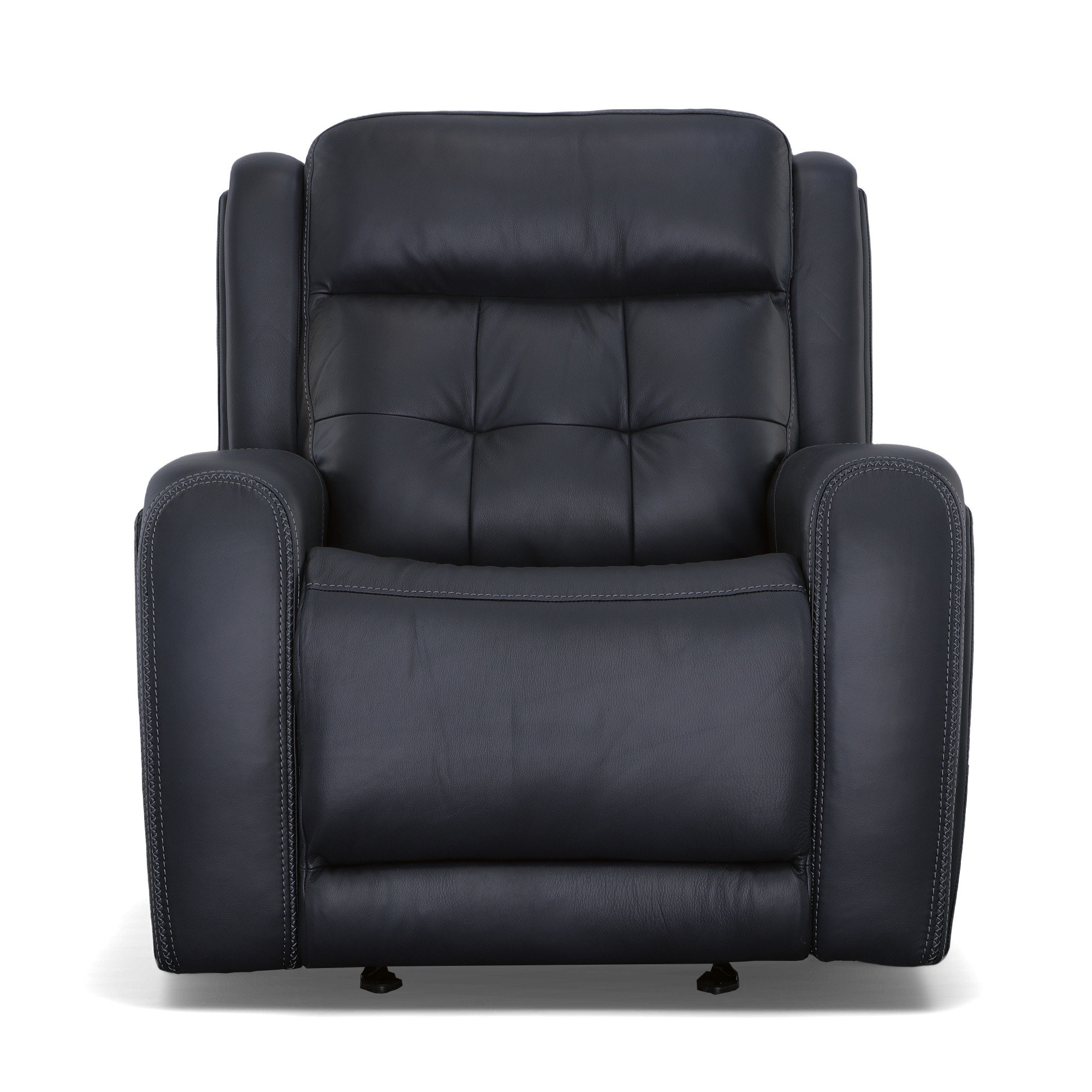 Flexsteel Grant 39" Wide Genuine Leather Power Glider Standard Recliner Wayfair