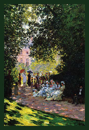 «Monceau Park» par Claude Monet - reproduction imprimée, H 36 x l 24 x P 1,5