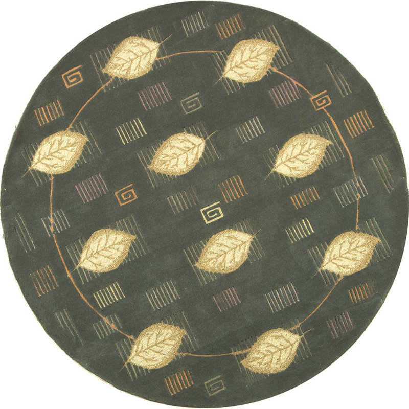 Berkley Hand Hooked Wool Pile Rug, Round 5'6"