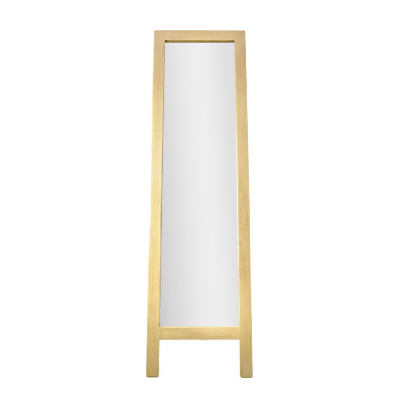 Polystyrene Rectangle Floor Mirror, Antique Gold