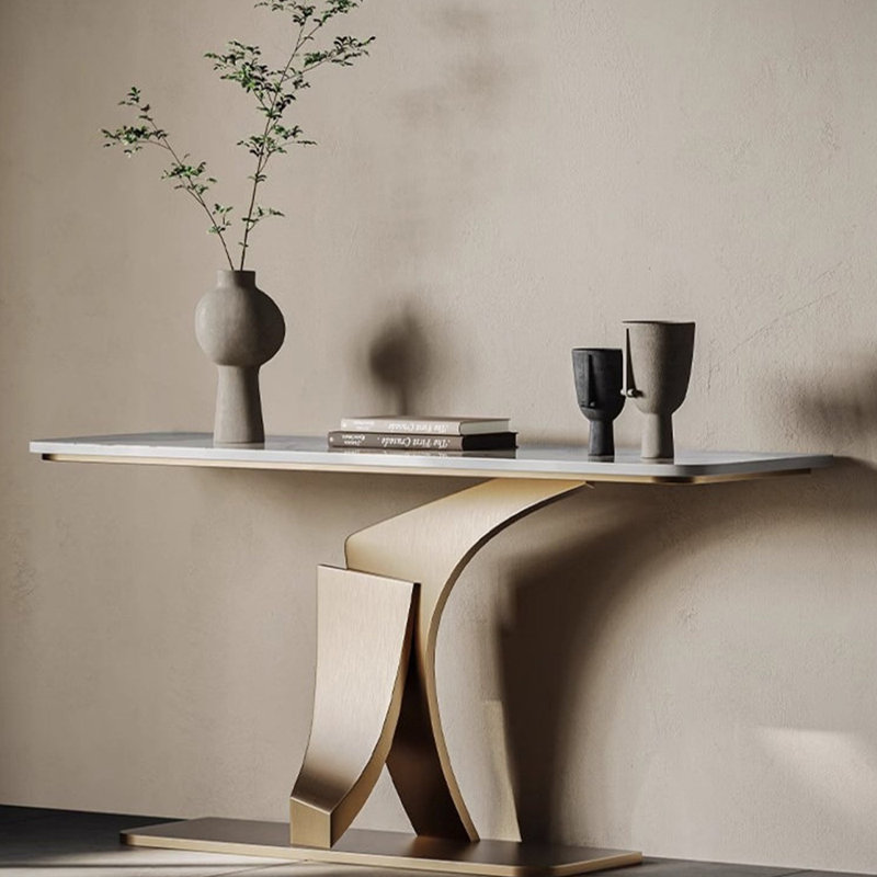 Console en métal de style italien, 33.4" H x 59" W x 13.7" D