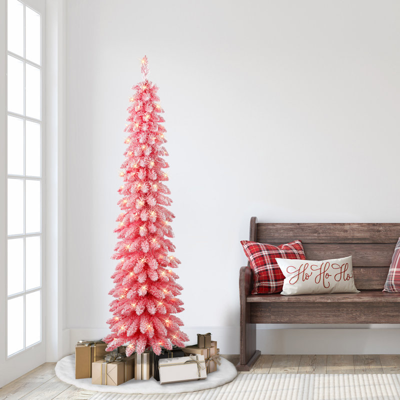 Gwendia Lighted Pine Christmas Tree, 6'