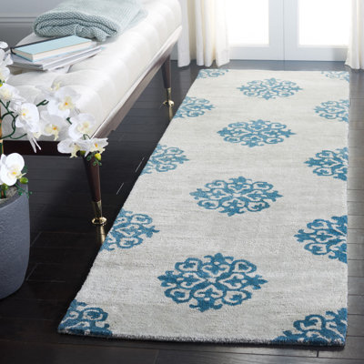 Tapis géométrique en laine touffeté à la main Candelo