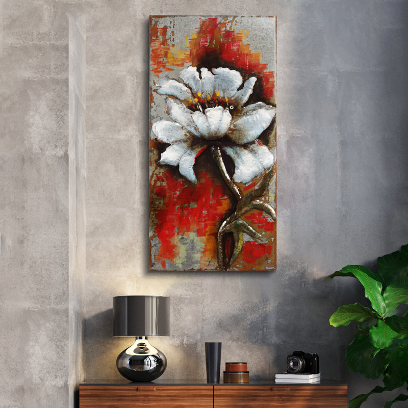 « jardin rose 1 », impression sur métal