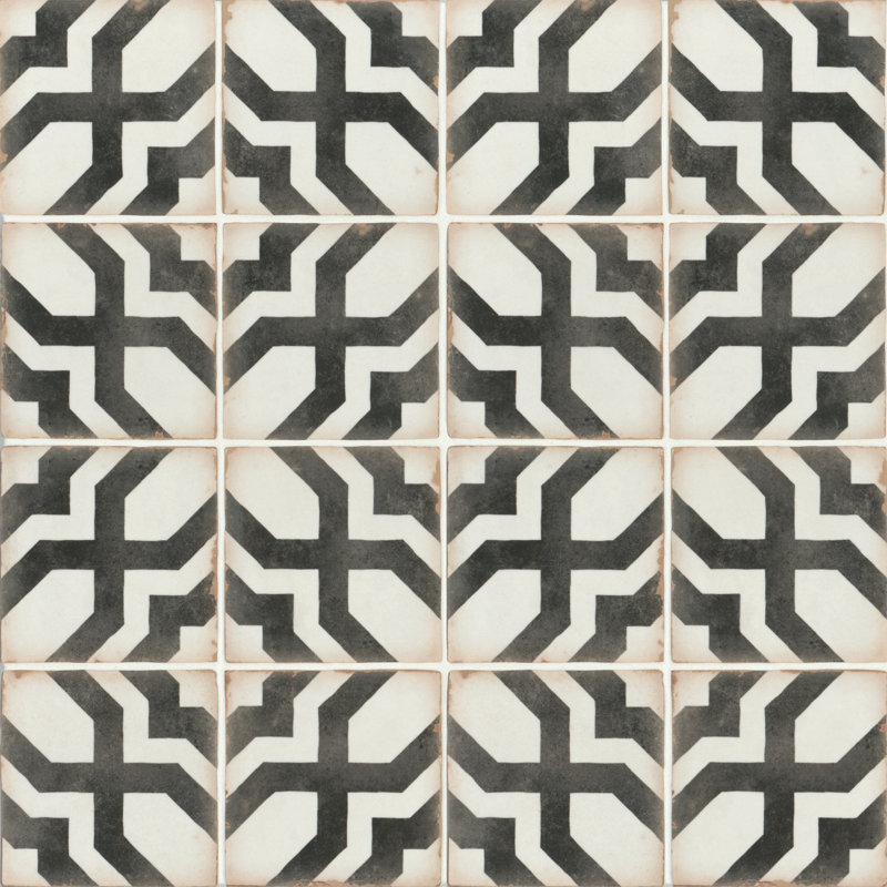 Casablanca 5 in. x 5 in. Distressed and Glazed Ceramic Tile