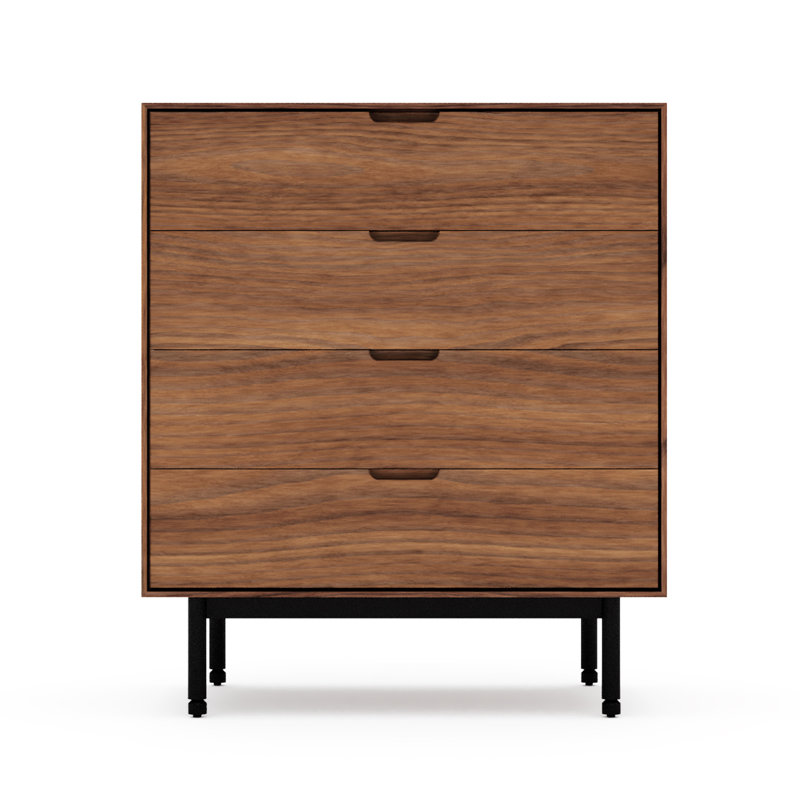 Munro 4 Drawer Dresser, Walnut