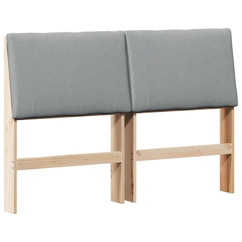 Solid Wood Headboard, Brown, Queen, Light Grey