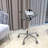 Adjustable Height Transparent Tempered Glass Table Desk Table With Lockable Wheels(Adjustable Range 24.2 "32.7 ")-666451970