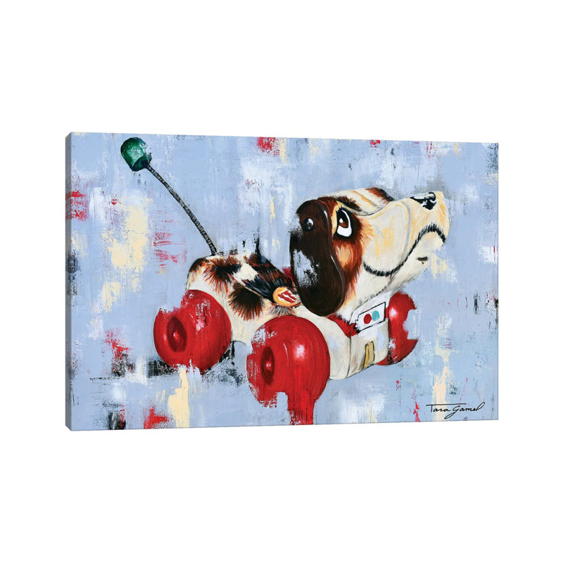 Puppy Love - Wrapped Canvas Painting, 30.48cm H x 45.72cm W x 1.905cm D