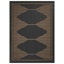 Tapis intérieur / extérieur tissé à motif géométrique gris foncé / naturel de style jute facile d'entretien-57729000-60093678