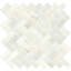 Iona Mist Herringbone 12 in. x 12 in. Polished Marble Mosaic Floor and Wall Tile