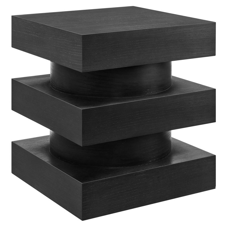 Perpetuate Totem End Table, Black