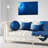 Blue Falling Snow - Abstract Printed Pillow
