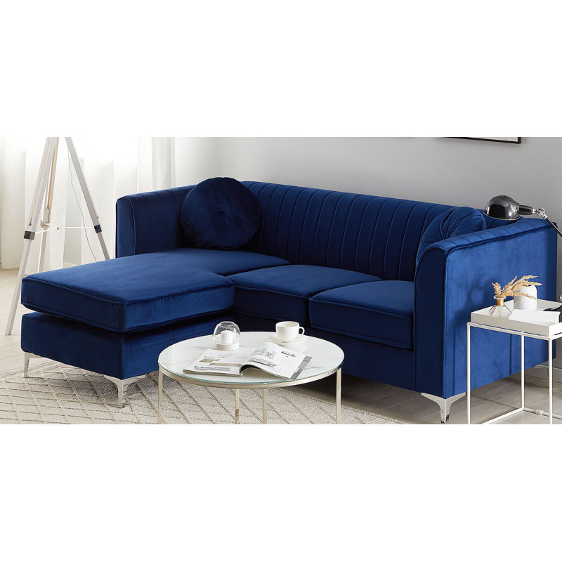 Isabel 3 Seater Sofa & Chaise, Left Hand, Blue