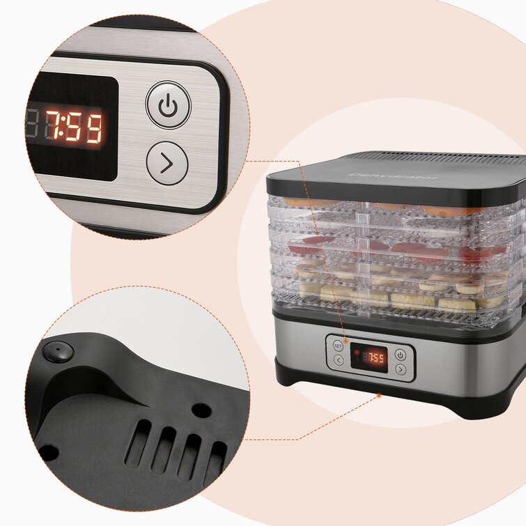 8/5-Tray Food Fruit Dehydrators Beef Jerky Digital With Timer&Temp Control