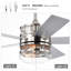 Ventilateur de plafond 52 pales en contreplaqué de 52 pouces, ventilateur de plafond à double abat-jour avec télécommande (télécommande optionnelle)-782182664