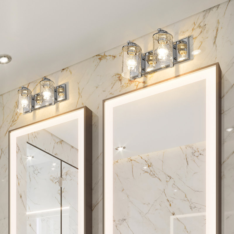 Éclairage pour salle de bain à intensité variable 2 lumières Fouad, Chrome