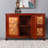 Hand-Carved 2-Drawer Double-Door Accent Cabinet