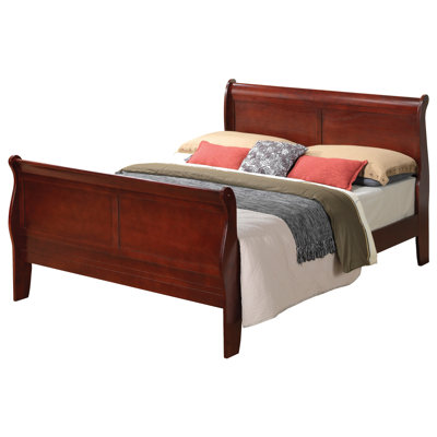 Charming Traditional King Bed In Cherry Finish