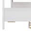 Lit simple superposé au dessus d'un lit double avec bureau, tiroirs et tablettes-1579043820
