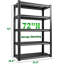 Étagères de rangement Makaylin H 72 po, étagère de garage à 5 niveaux ajustables-940902652-990149710