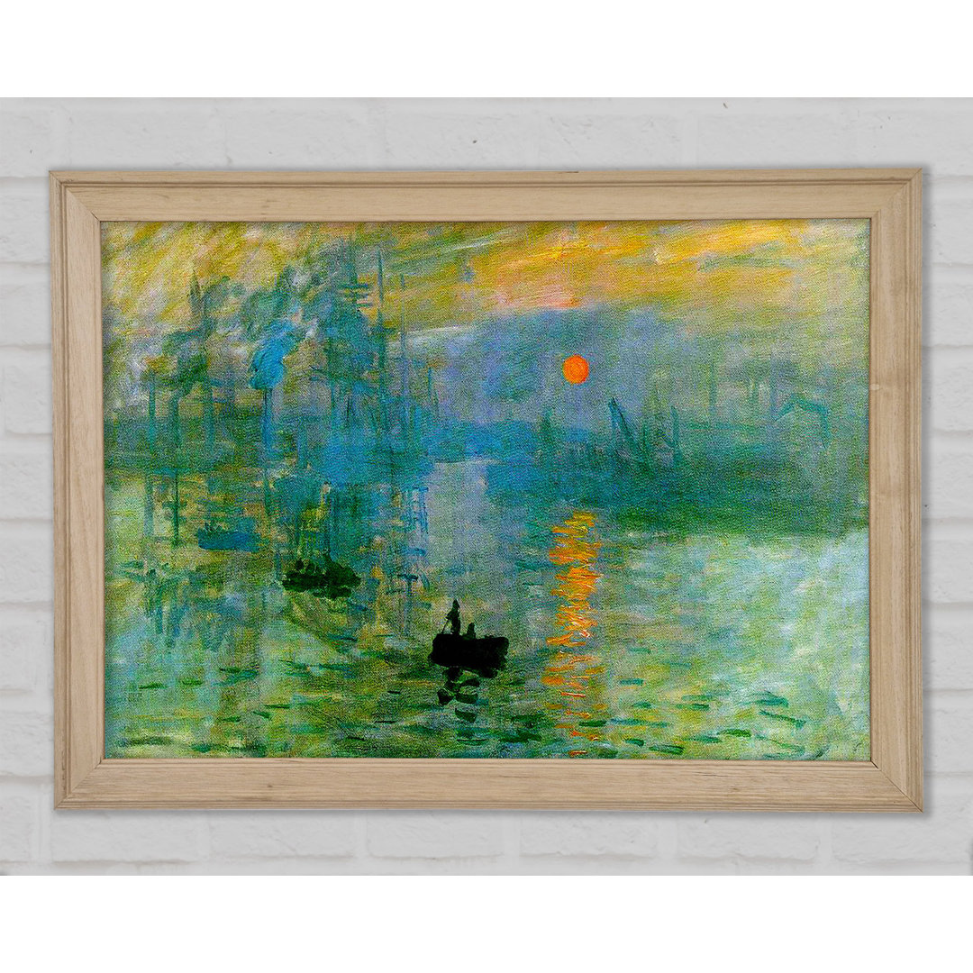 Monet Sonnenuntergang - Einzelner Bilderrahmen Kunstdrucke