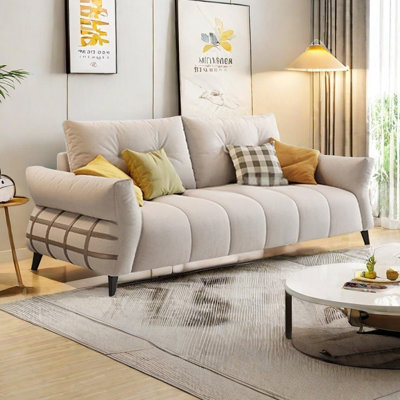 Cream style modern simple French fabric sofa