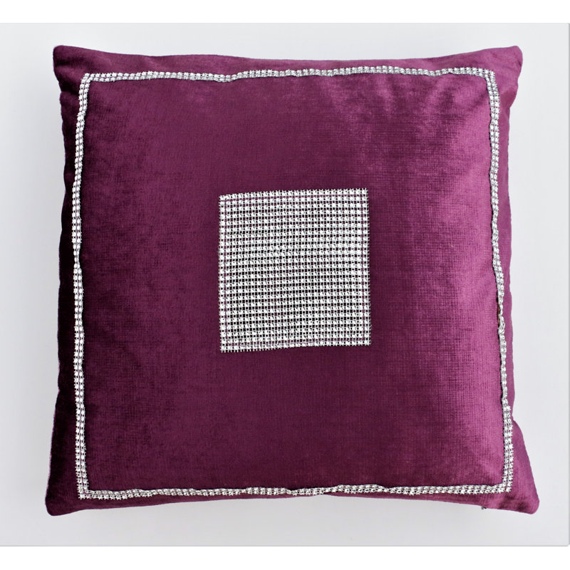 Housse de coussin carrée Dykstra, Violet