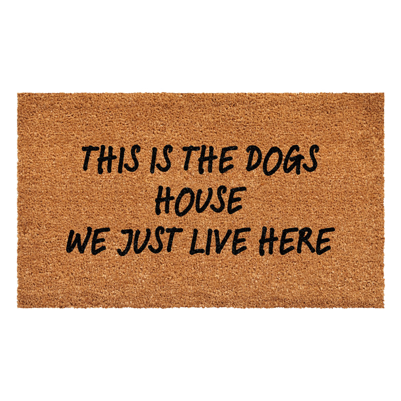 Tapis d'intérieur / extérieur antidérapant Trinx This Is The Dogs House, L 36 po x L 72 po