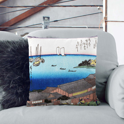 Boats At Sunset Square Throw Cushion