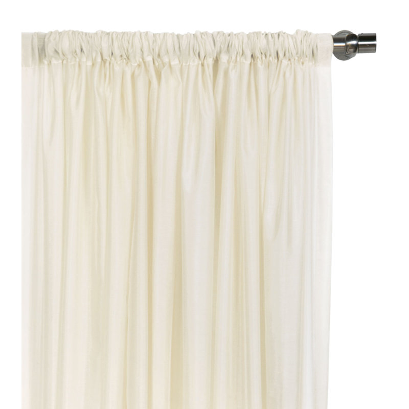 Ambiance Trevira Sheer Sheer Curtain Single Panel, 48" W x 84" L, Cream