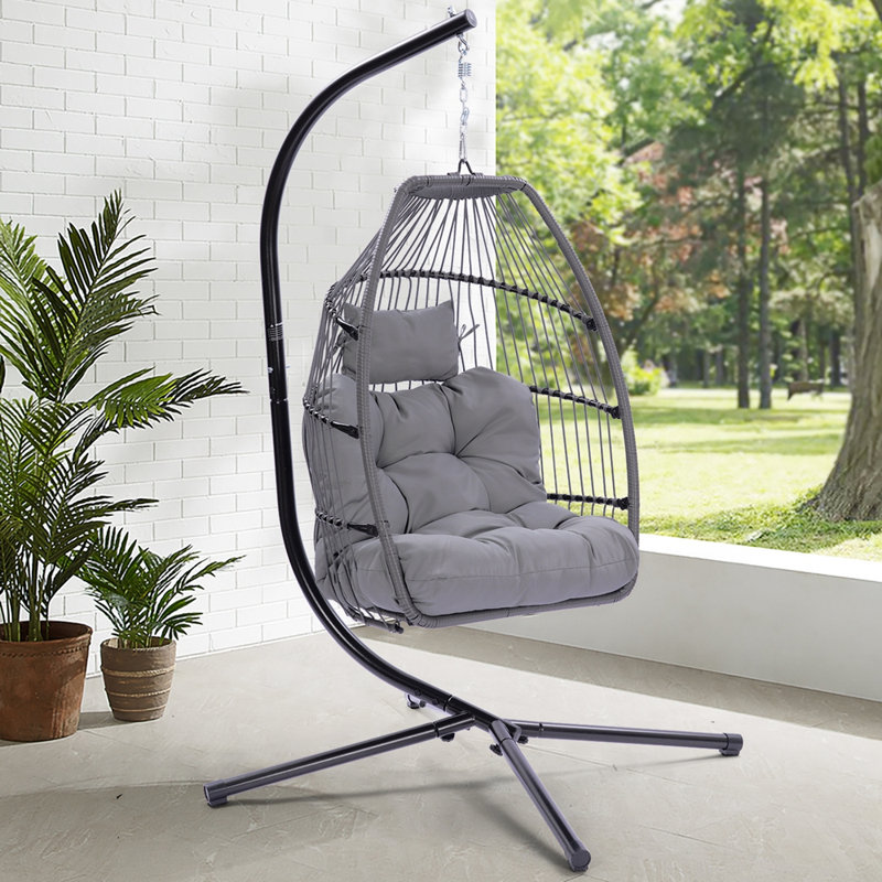 Fauteuil à œufs avec support Glenrock pour 1 personne, Gris