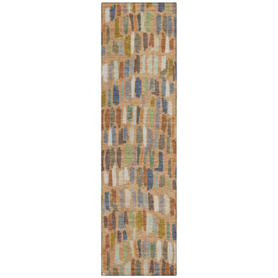 Machine Washable Indoor/Outdoor Kesler ACN2377 Stripes Rug