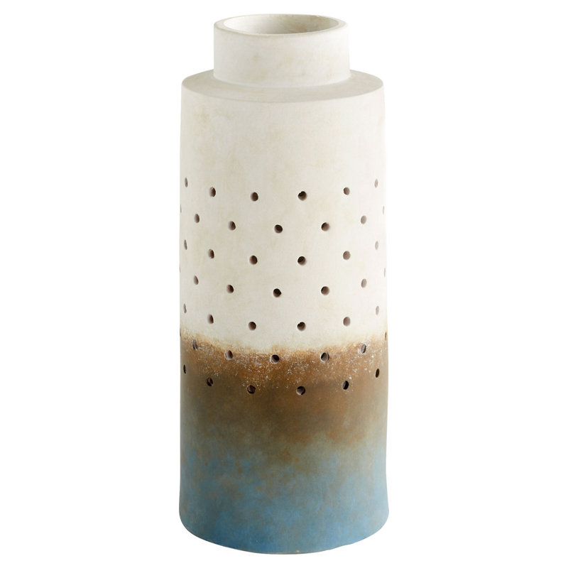 Paralos Handmade Ceramic / Porcelain Table Vase, 17" H x 7.25" W x 7.25" D