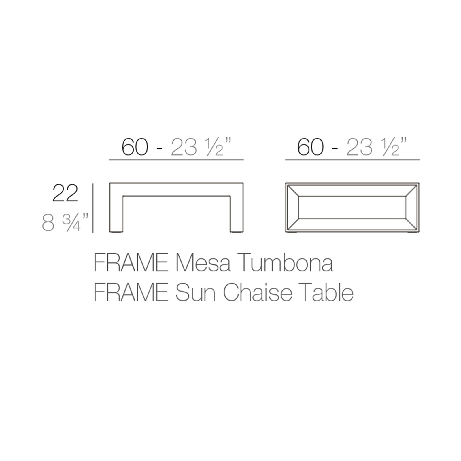 Frame 24" Coffee Table, Taupe