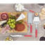 French Home Laguiole 5 Piece Cheese Knife, Fork And Slicer Set, Scarlet Red