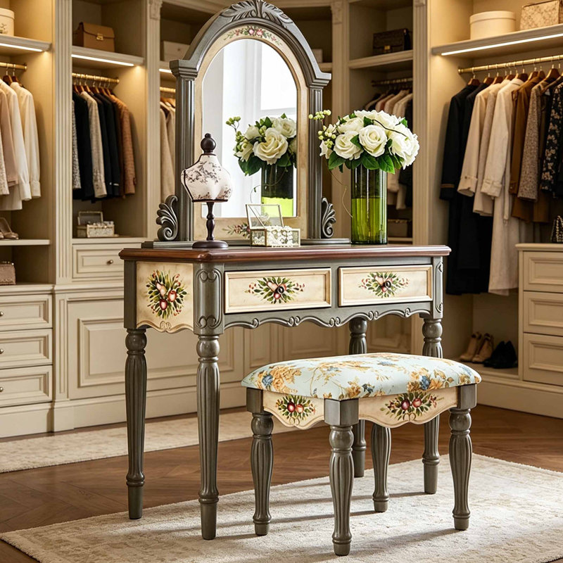 American style painted dressing table