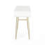 Table d'appoint Prominent - Deux faux bois blancs avec des pieds en métal doré champagne attrayants