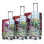 20 po / 24 po / 28 po 3 pièces / ensemble dans une valise à roulettes pivotantes pour PC, avec valise de transport, avec motif imprimé et serrure à combinaison-129108371
