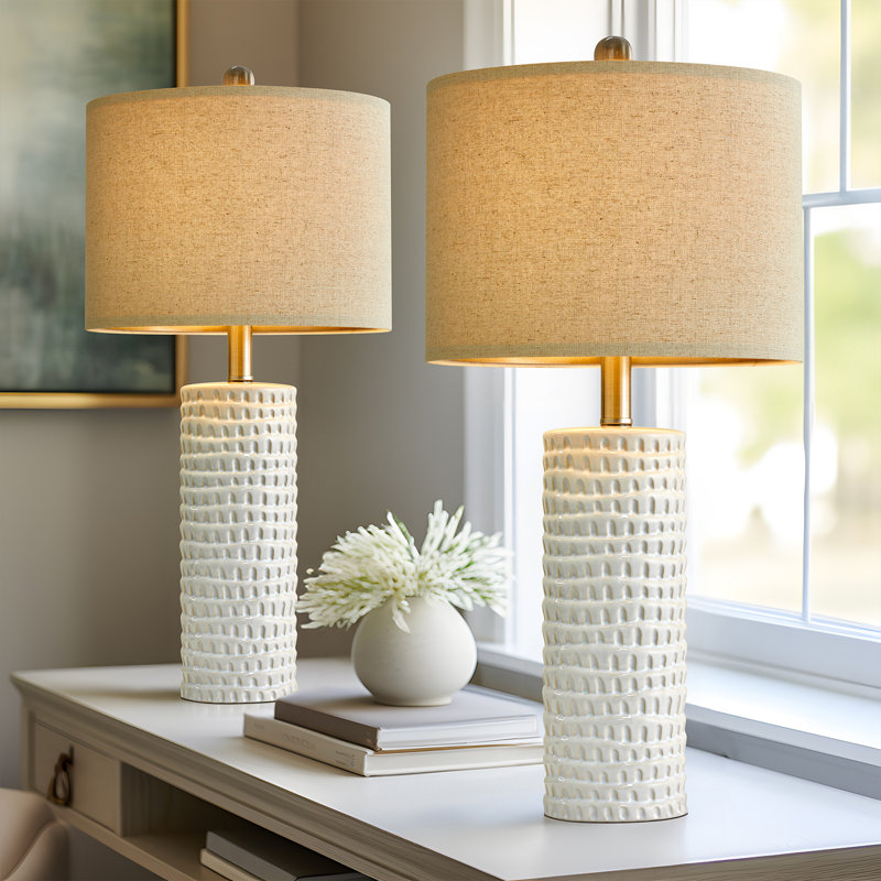 24"classic Modern Ceramic Lamp,suitable For Living Room,dining Room, Bedroom,hotel And Office