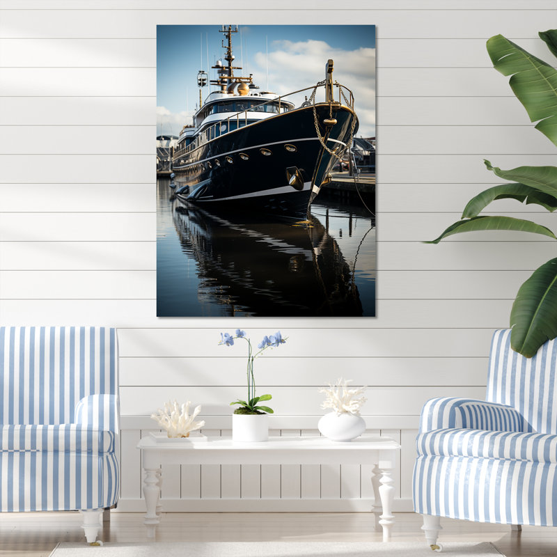 Port Dockside Elegance I - Nautical & Beach Wall Art Prints, H 32 po x l 24 po x P 1 po, Toile tendue