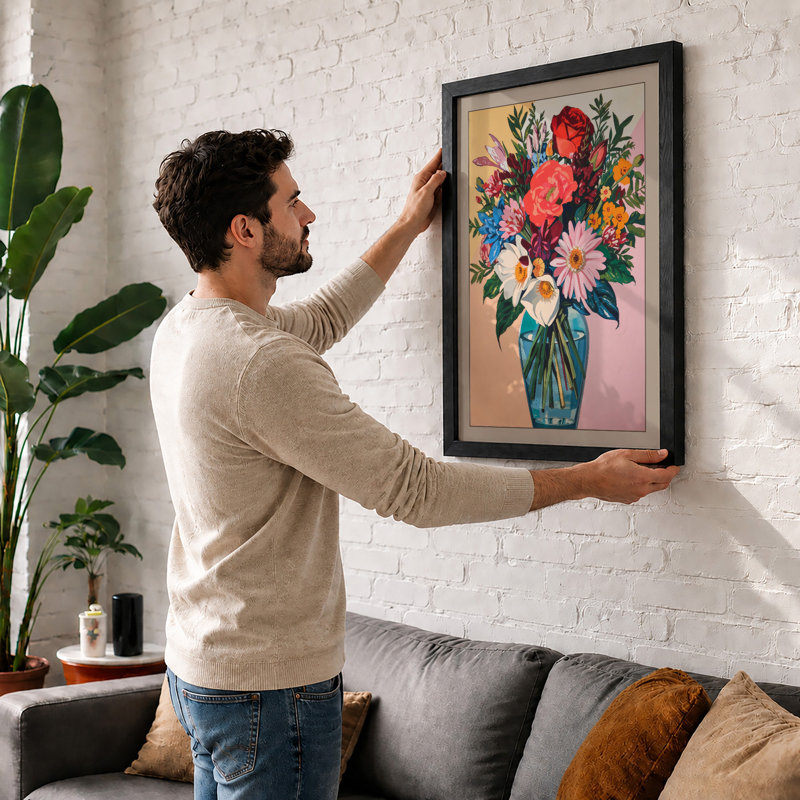 Floral Abundance Botanical - Print, Walnut, A1 - 84.1 x 59.4 cm