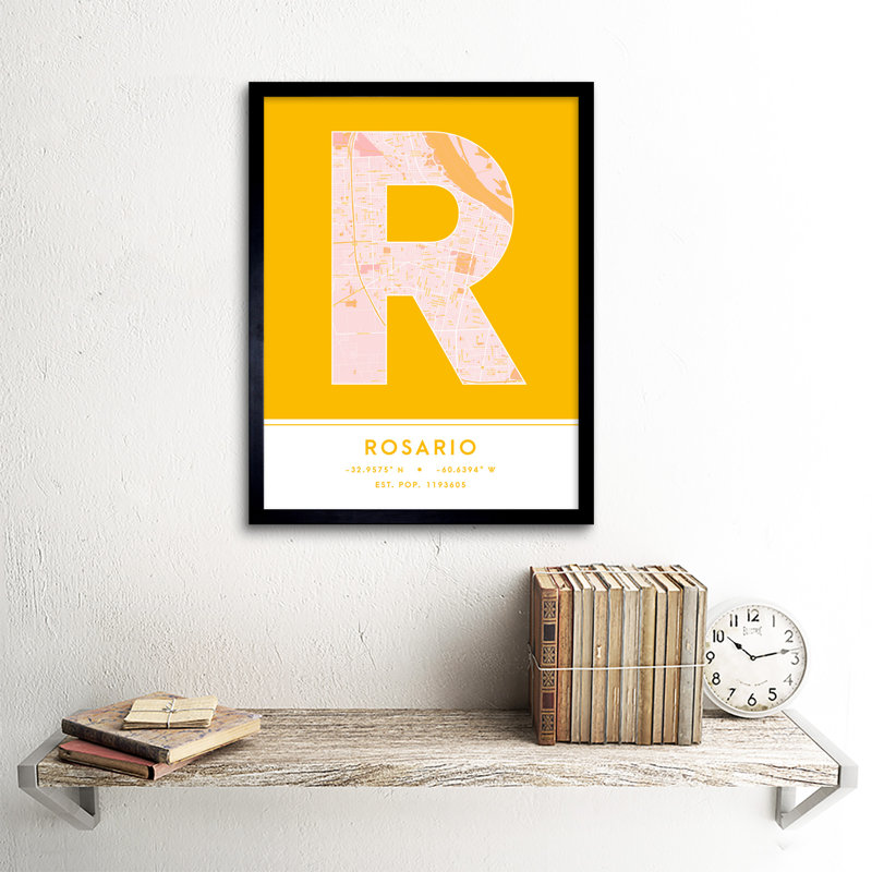 Rosario Yellow - Single Picture Frame Typography