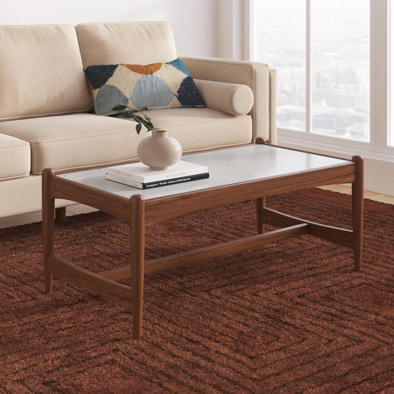 Table basse Rohanna, Marbre blanc