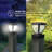 Solar Powered Integrated LED Fence Post Cap Light 4 In. X 4 In. with Base Adapter Included Pack