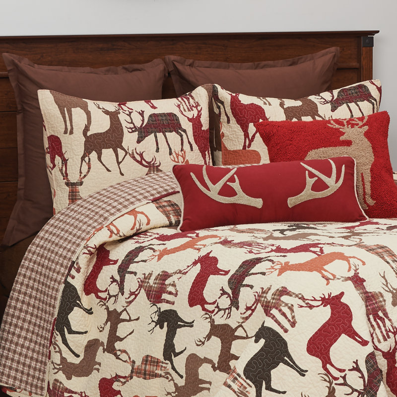 Colton King Brown Cotton Reversible Quilt Set