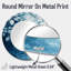 «White Frosted Leaves Branches I» - Miroir floral pour décoration murale - imprimé sur métal-953282776