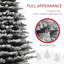 Arbre de Noël artificiel pin de montagne 6,5 pi pré-éclairé, arbre de Noël enneigé, arbre de Noël à charnière avec 400 lumières DEL et 990 branches pour la décoration des fêtes