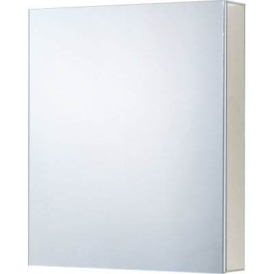 Armoire à pharmacie en aluminium sans cadre encastrée ou à fixation en surface avec charnières à fermeture douce 165 ° et tablettes en verre réglables